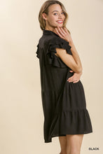 Load image into Gallery viewer, Black Ruffles and Summer Days Dress
