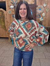 Load image into Gallery viewer, Aztec Country Rust Pullover - Jeans Jewels and Jesus Boutique
