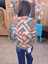 Load image into Gallery viewer, Aztec Country Rust Pullover - Jeans Jewels and Jesus Boutique
