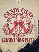 Load image into Gallery viewer, Candy Cane Christmas Club Tee - Jeans Jewels and Jesus Boutique
