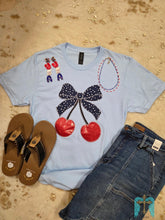 Load image into Gallery viewer, Cherries USA T-Shirt - Jeans Jewels and Jesus Boutique
