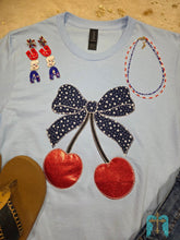Load image into Gallery viewer, Cherries USA T-Shirt - Jeans Jewels and Jesus Boutique
