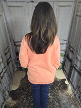 Load image into Gallery viewer, Coral Acid Washed Sweatshirt w/pockets - Jeans Jewels and Jesus Boutique
