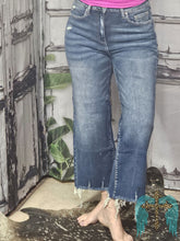 Load image into Gallery viewer, Crop Flare Denim Jeans - Jeans Jewels and Jesus Boutique
