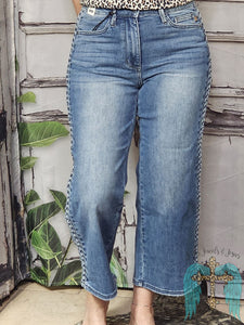 HW Braid Detail Wide Crop Jean