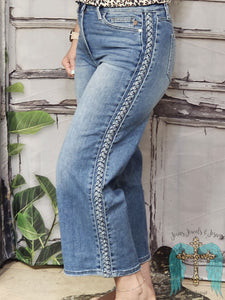 HW Braid Detail Wide Crop Jean