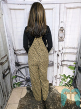 Load image into Gallery viewer, Dark Olive Leopard Overalls
