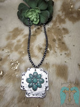 Load image into Gallery viewer, Turquoise Concho Clay Necklace
