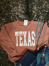 Load image into Gallery viewer, Ribbed Texas Long Sleeve Top-Rust
