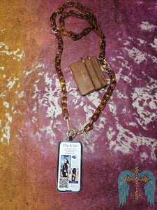 Clip and Go Crossbody Phone Strap- Ice Chain with Pouch