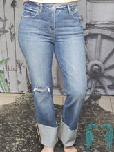 Load image into Gallery viewer, Risen High Rise Cuffed Straight Jean
