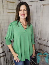 Load image into Gallery viewer, Solid Lizzy Smock Top-Kelly Green
