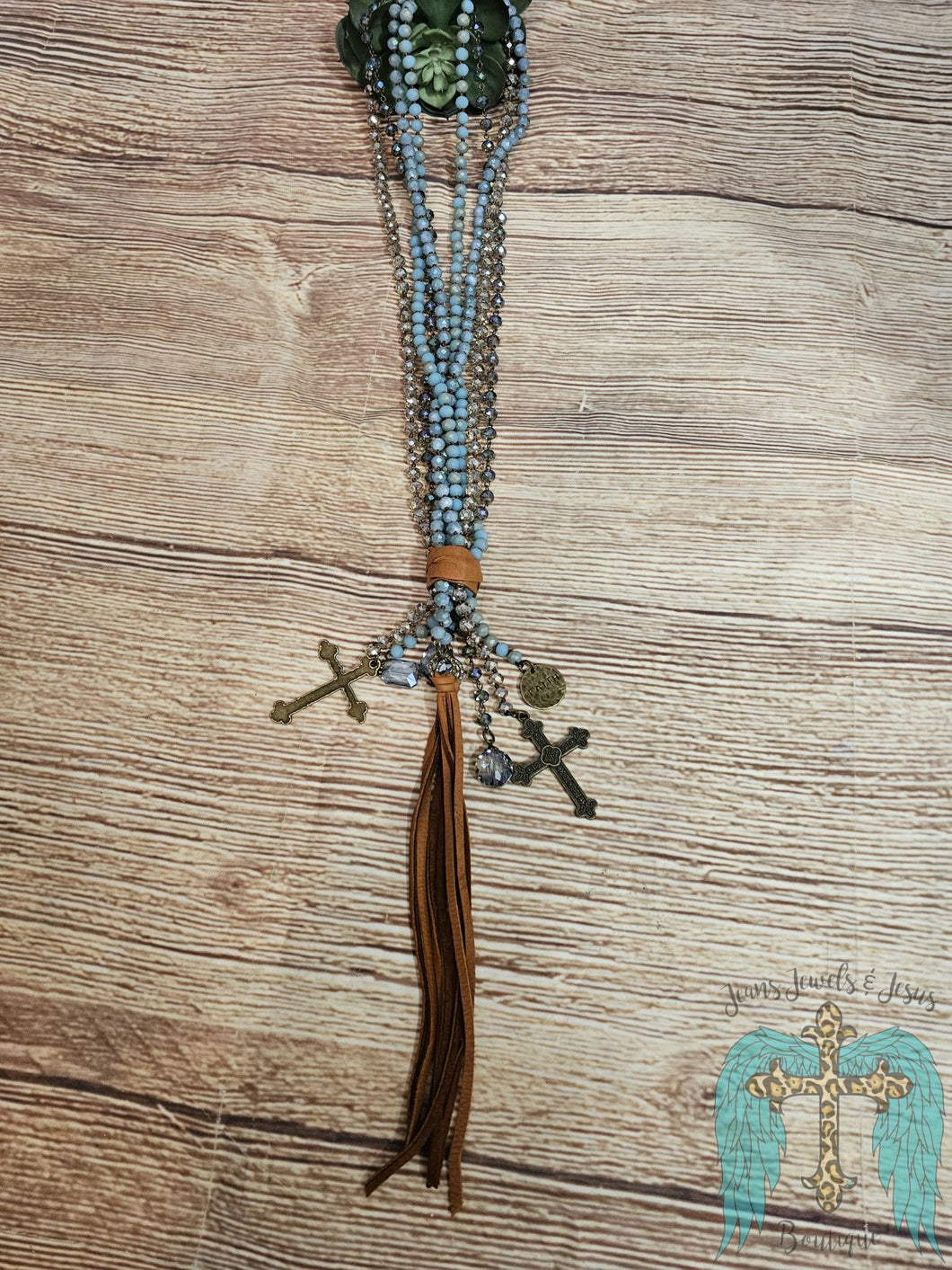 Faith Beaded Necklace With Charms