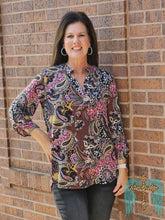 Load image into Gallery viewer, Mauve Paisley Lizzy Top
