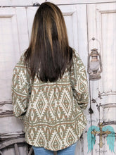 Load image into Gallery viewer, Aztec Print Shacket with 3D Pocket - Olive
