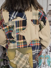 Load image into Gallery viewer, Plaid Patched Button Down Jacket
