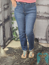 Load image into Gallery viewer, Boyfriend Cuffed Judy Blue Jeans-Dark Blue HW
