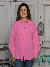 Load image into Gallery viewer, Double Gauze Oversized Top - Candy Pink
