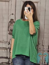 Load image into Gallery viewer, Savanna Jane Ribbed Top-Kelly Green
