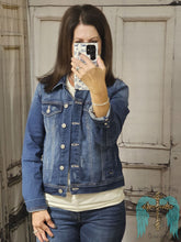 Load image into Gallery viewer, Risen Washed Denim Jacket-Dark
