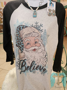 Believe Santa Raglan