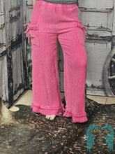 Load image into Gallery viewer, Double Gauzed Pants With Bows-Hot Pink
