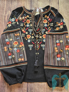 Savannah Jane Floral Garden Top-Black Jeans Jewels and Jesus Boutique Savannah Jane Floral Garden Top-Black Jeans Jewels and Jesus Boutique