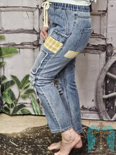 Load image into Gallery viewer, Patchwork Detail Denim Jogger
