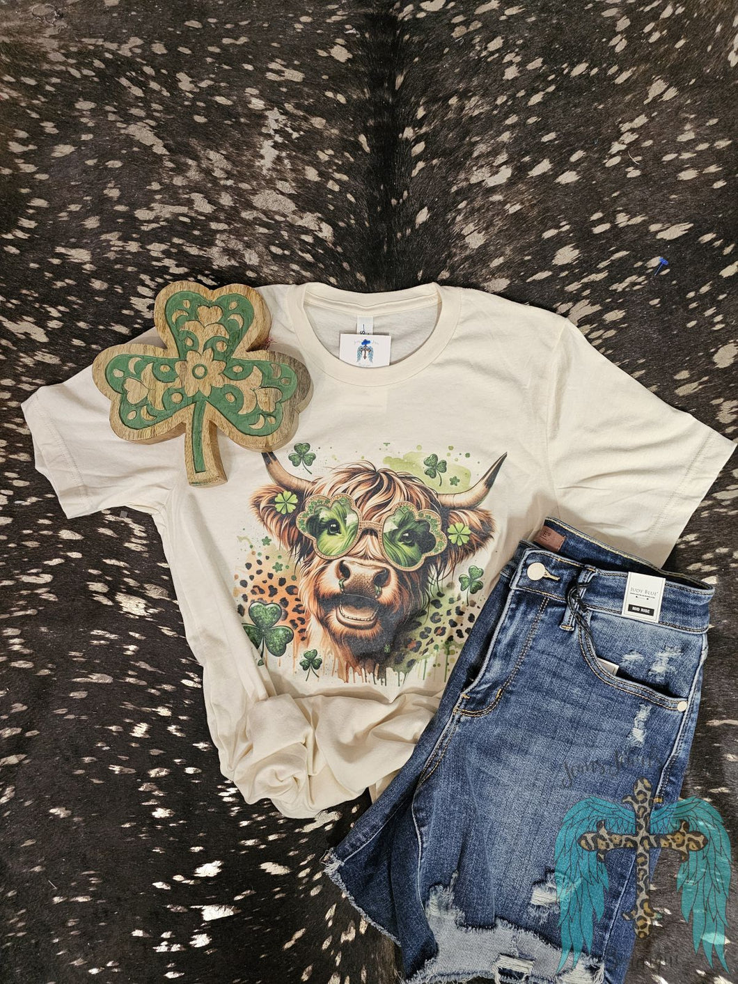 Highland Cow St Pattys Day Tee
