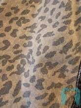 Load image into Gallery viewer, Black Acid Wash with Leopard Sleeves Jacket
