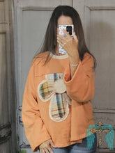 Load image into Gallery viewer, Persimmon Flower Patchwork Sweatshirt
