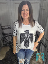 Load image into Gallery viewer, Eagle And Stars Short Sleeve Top - Jeans Jewels and Jesus Boutique
