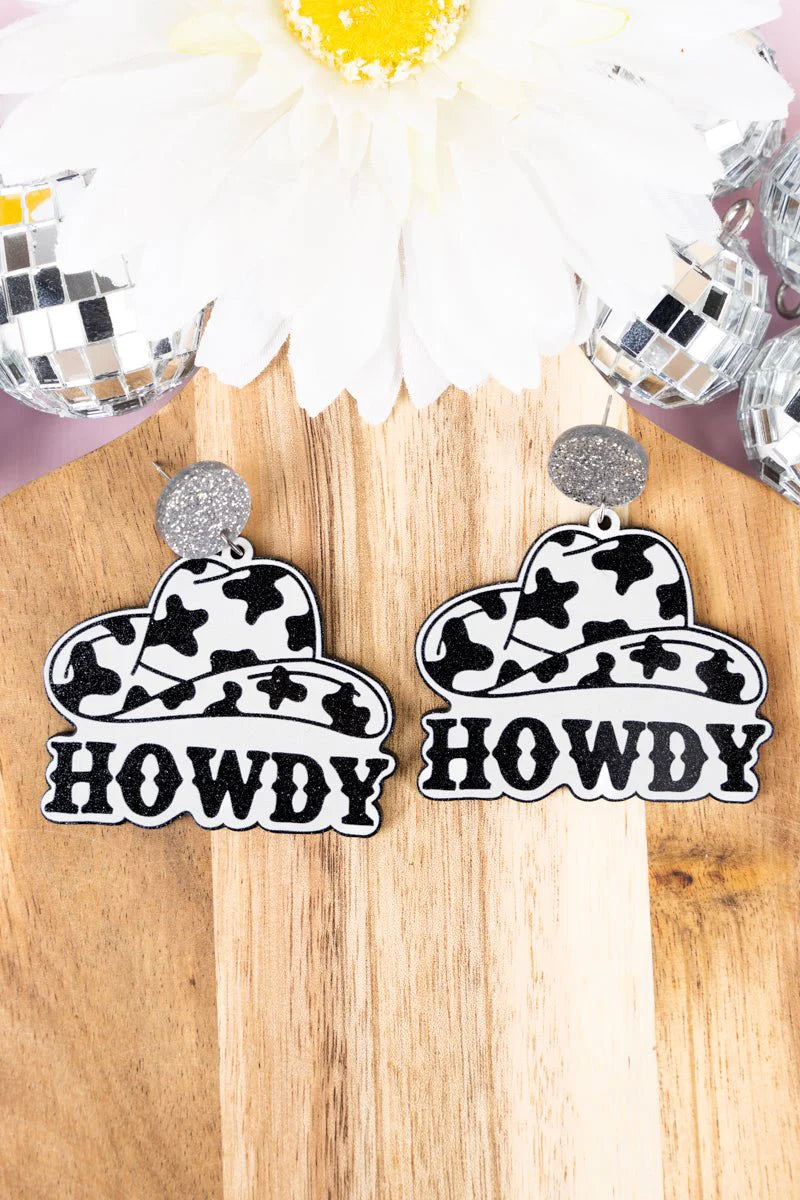 Hays Howdy Cowgirl Hat Earrings