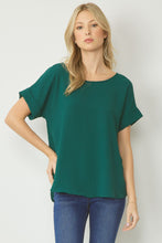 Load image into Gallery viewer, Hunter Green Scoop-Neck Top
