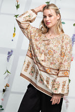 Load image into Gallery viewer, Challis Smocked Shoulder Bubble Sleeve Top
