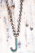 Load image into Gallery viewer, Fashion Turquoise Initial Silver Pearl Necklace Set - 14 Letters - Jeans Jewels and Jesus Boutique
