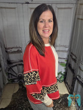 Load image into Gallery viewer, French Terry Mix And Match Top With Leopard Print - Jeans Jewels and Jesus Boutique

