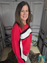 Load image into Gallery viewer, Gameday French Terry Block Top - Jeans Jewels and Jesus Boutique
