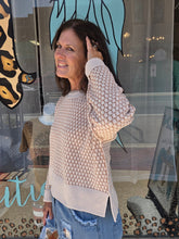 Load image into Gallery viewer, Geometric Check Sweater-Ivory - Jeans Jewels and Jesus Boutique
