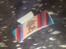 Load image into Gallery viewer, Hand Tooled &amp; Painted Hair Clip - Jeans Jewels and Jesus Boutique
