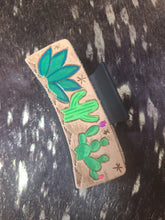 Load image into Gallery viewer, Hand Tooled &amp; Painted Hair Clip - Jeans Jewels and Jesus Boutique
