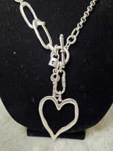 Load image into Gallery viewer, Handmade Heart Necklace With Lock And Key charm - Jeans Jewels and Jesus Boutique
