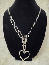 Load image into Gallery viewer, Handmade Heart Necklace With Lock And Key charm - Jeans Jewels and Jesus Boutique
