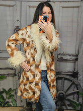 Load image into Gallery viewer, Rio Grand Royale Fur Trimmed Aztec Coat
