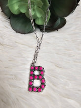 Load image into Gallery viewer, Initial Stone Pendant Necklace -17 Letters - Jeans Jewels and Jesus Boutique
