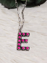 Load image into Gallery viewer, Initial Stone Pendant Necklace -17 Letters - Jeans Jewels and Jesus Boutique
