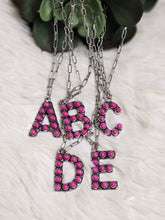 Load image into Gallery viewer, Initial Stone Pendant Necklace -17 Letters - Jeans Jewels and Jesus Boutique
