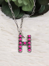 Load image into Gallery viewer, Initial Stone Pendant Necklace -17 Letters - Jeans Jewels and Jesus Boutique
