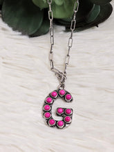 Load image into Gallery viewer, Initial Stone Pendant Necklace -17 Letters - Jeans Jewels and Jesus Boutique
