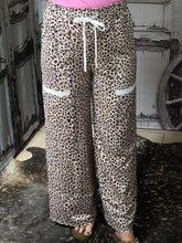 Load image into Gallery viewer, Leopard Terry Knit Pants - Jeans Jewels and Jesus Boutique
